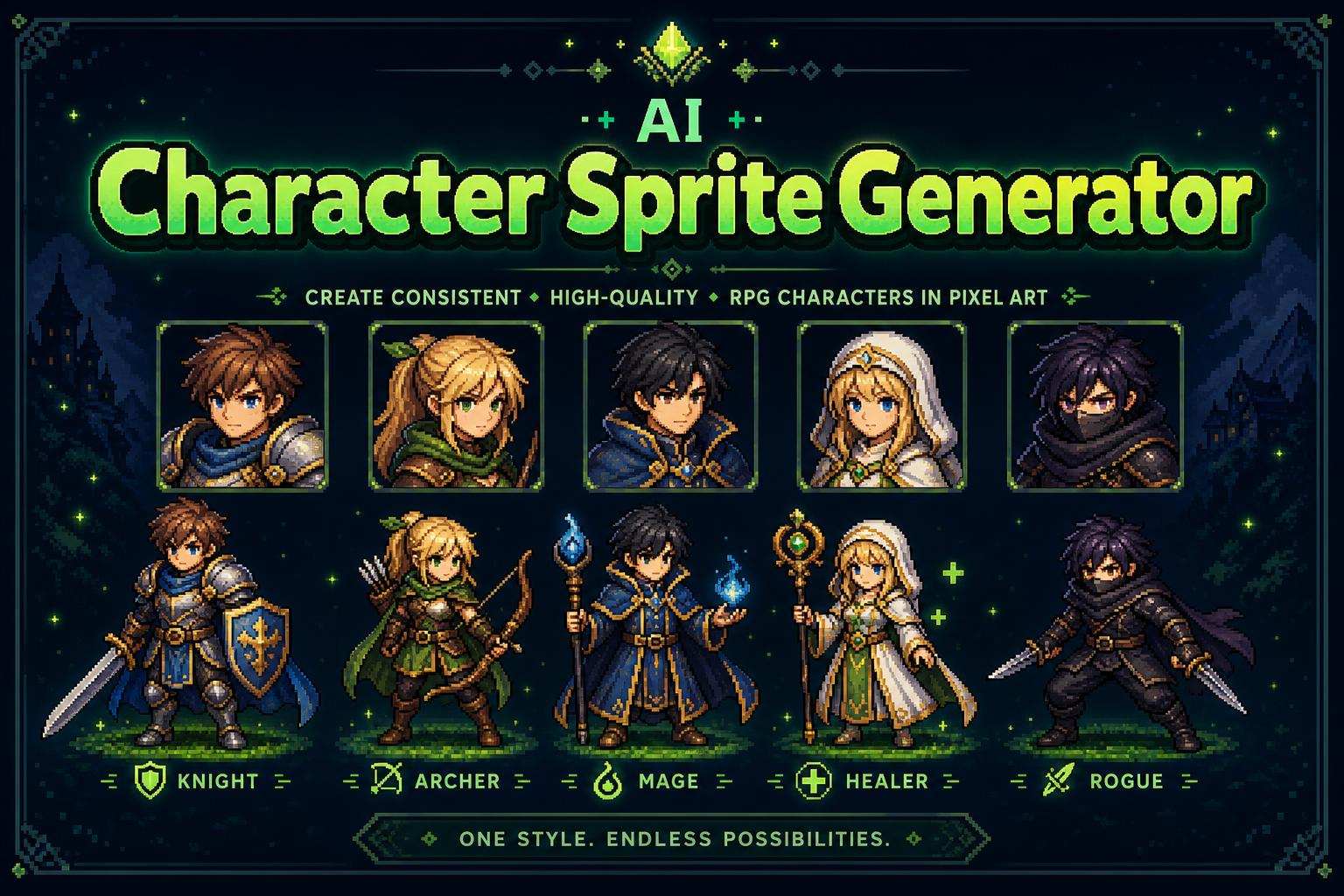 AI NPC Generator — Town NPC Packs in One Style | StudioSprite